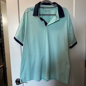 Under Armour Heatgear Loose Fit Aqua‎ Turquoise Polo Golf Tennis Prep Collared